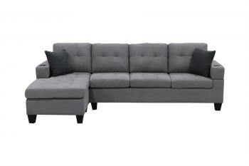 KM-192107 Gray Corner Sofa Couch 